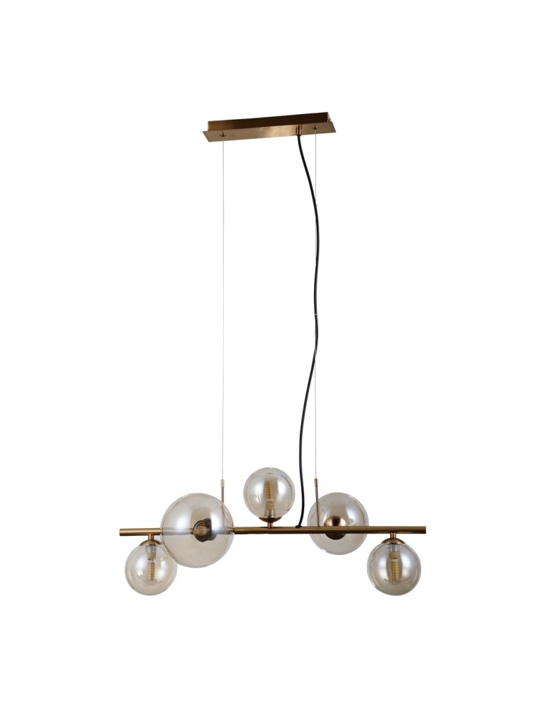 Pendant lamps over the island - Italux Canello Hanging Brass Honey 5xG9 5W PND-406007-5-HBR - product kolory-swiatla.pl 2