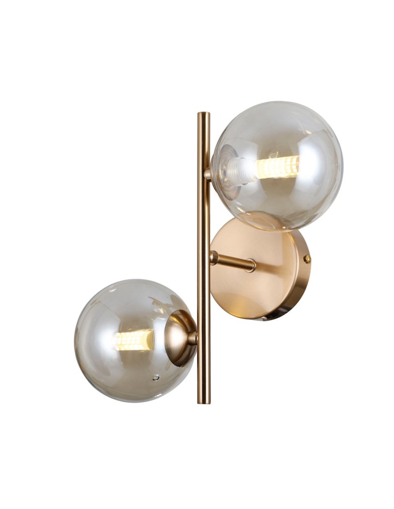 Wall lamps spheres - Italux Erimida Wall lamp Honey brass 2xG9 5W WL-2244-2-HBR - product kolory-swiatla.pl 1