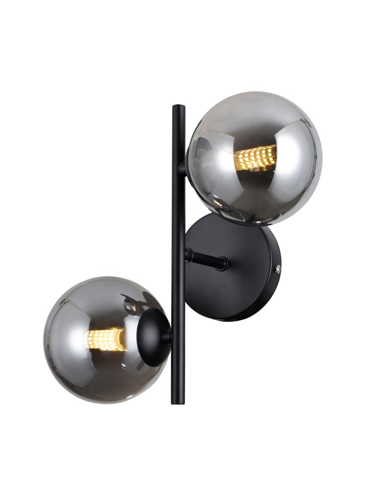 Wall lamps spheres - Italux Erimida Wall lamp Black matt 2xG9 5W WL-2244-2-BL - product kolory-swiatla.pl 1