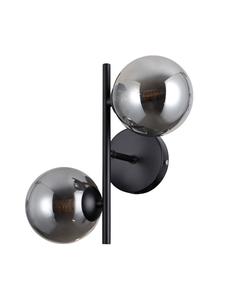Wall lamps spheres - Italux Erimida Wall lamp Black matt 2xG9 5W WL-2244-2-BL - product kolory-swiatla.pl 2
