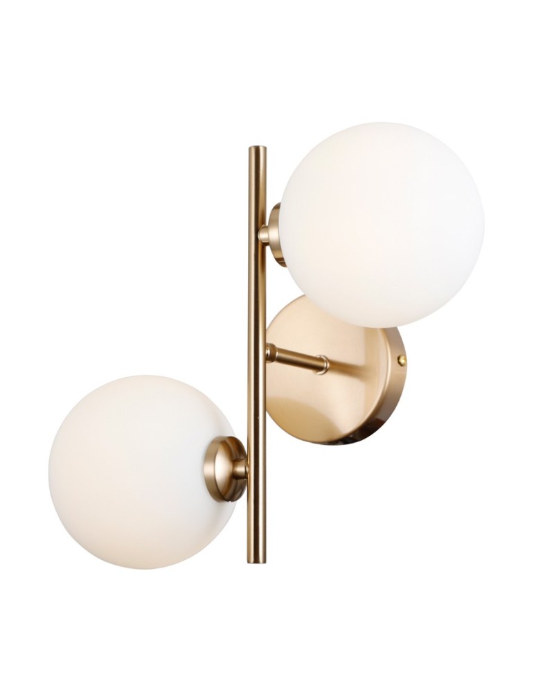 Wall lamps spheres - Italux Mirellio Wall lamp Honey brass 2xG9 5W WL-66463-2-HB - product kolory-swiatla.pl 1