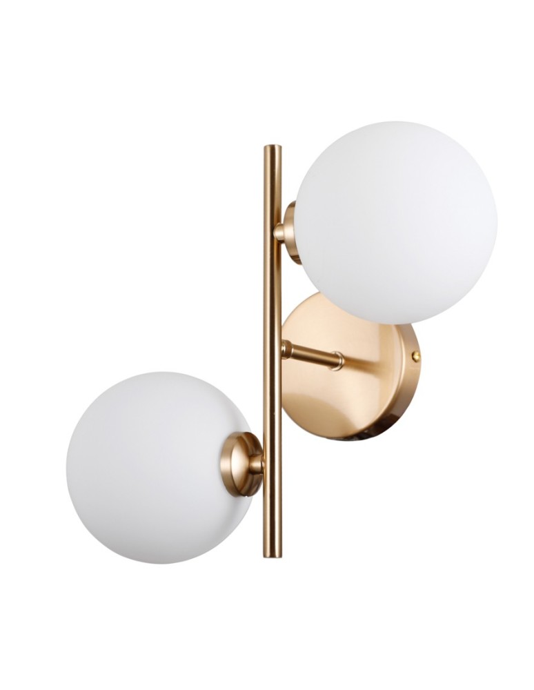 Wall lamps spheres - Italux Mirellio Wall lamp Honey brass 2xG9 5W WL-66463-2-HB - product kolory-swiatla.pl 2