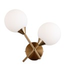Wall lamps spheres - Italux Evora Wall lamp Honey brass 2xG9 5W WL-55342-2-HB - product 1