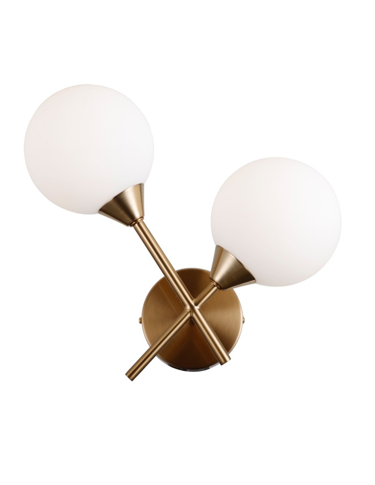 Wall lamps spheres - Italux Evora Wall lamp Honey brass 2xG9 5W WL-55342-2-HB - product kolory-swiatla.pl 1