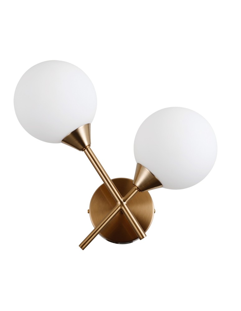 Wall lamps spheres - Italux Evora Wall lamp Honey brass 2xG9 5W WL-55342-2-HB - product kolory-swiatla.pl 2