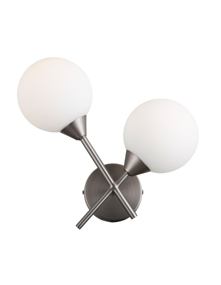 Wall lamps spheres - Italux Evora Wall lamp satin nickel 2xG9 5W WL-55342-2-SN - product kolory-swiatla.pl 1
