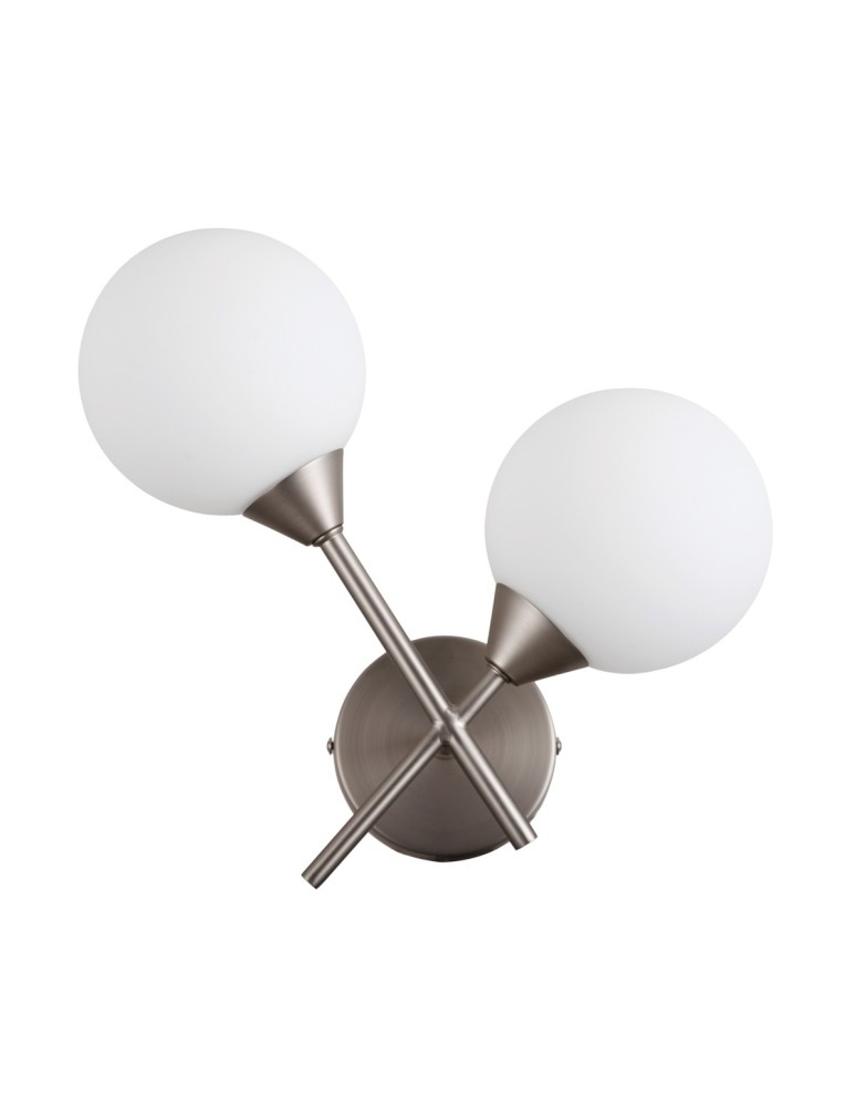 Wall lamps spheres - Italux Evora Wall lamp satin nickel 2xG9 5W WL-55342-2-SN - product kolory-swiatla.pl 2