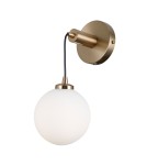 Wall lamps spheres - Italux Perlos Wall lamp Honey brass 1xG9 5W WL-54456-1-HB - product 1