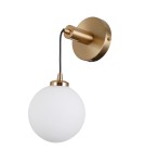 Wall lamps spheres - Italux Perlos Wall lamp Honey brass 1xG9 5W WL-54456-1-HB - product 2