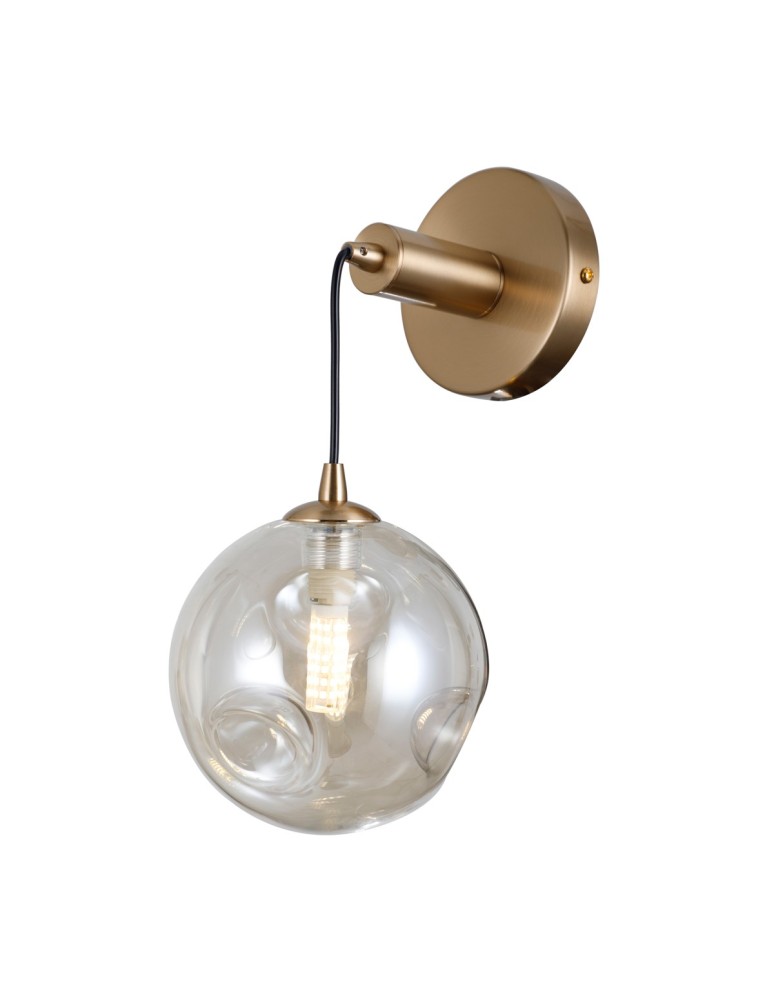 Wall lamps spheres - Italux Perlos Wall lamp Honey brass 1xG9 5W WL-54456-1-HB-AMB - product kolory-swiatla.pl 1