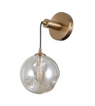 Wall lamps spheres - Italux Perlos Wall lamp Honey brass 1xG9 5W WL-54456-1-HB-AMB - product 2
