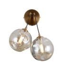 Wall lamps spheres - Italux Perlos Wall lamp Honey brass 2xG9 5W WL-54456-2-HB-AMB - product 1