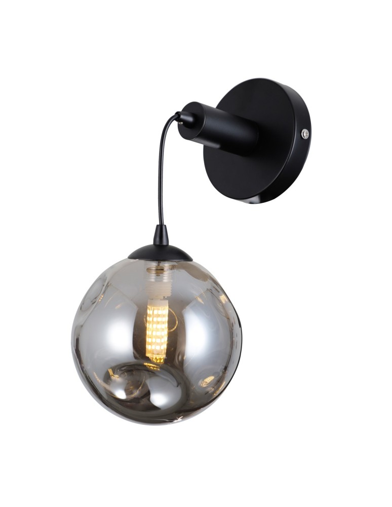 Wall lamps spheres - Italux Perlos Wall lamp Black matte 1xG9 5W WL-54456-1A-BK-SMG - product kolory-swiatla.pl 1