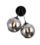 Wall lamps spheres - Italux Perlos Wall lamp Black matt 2xG9 5W WL-54456-2A-BK-SMG - product 1