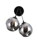 Wall lamps spheres - Italux Perlos Wall lamp Black matt 2xG9 5W WL-54456-2A-BK-SMG - product 2