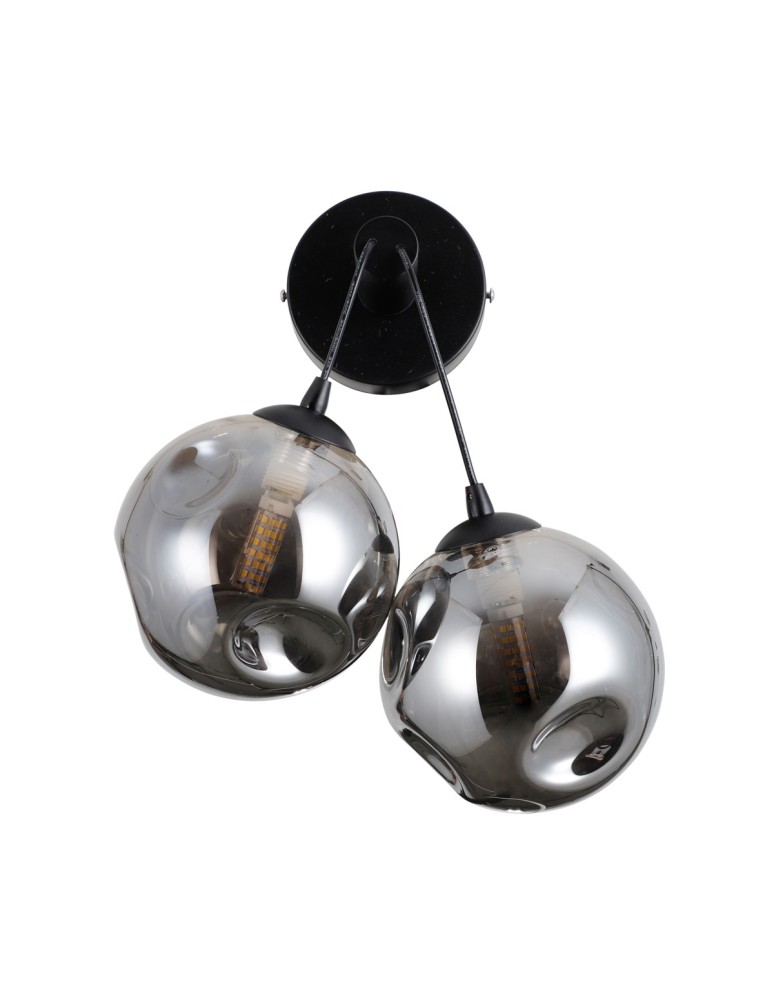 Wall lamps spheres - Italux Perlos Wall lamp Black matt 2xG9 5W WL-54456-2A-BK-SMG - product kolory-swiatla.pl 2