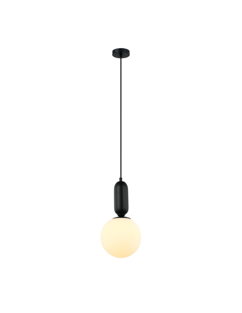 Pendant lamps spheres - Italux Aldeva Pendant Black 1xE27 40W PND-02340-1M-BK - product kolory-swiatla.pl 1