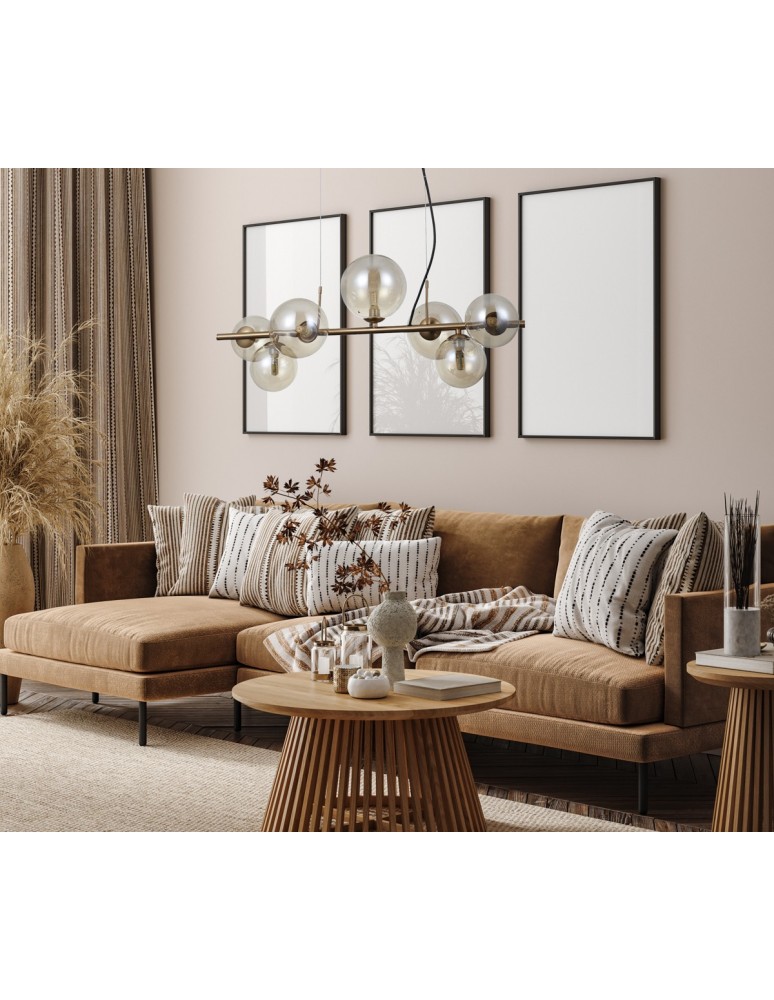 Pendant lamps over the island - Italux Canello Hanging Brass Honey 7xG9 5W PND-406007-7-HBR - product kolory-swiatla.pl 3