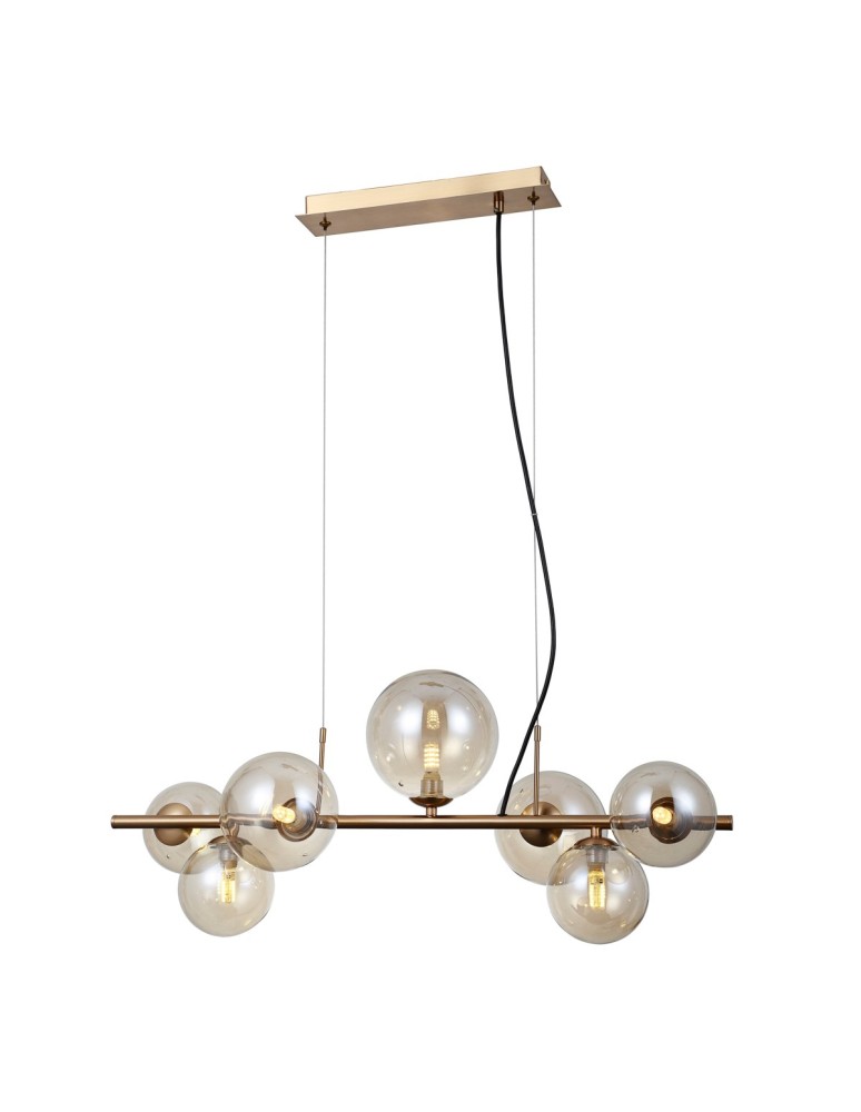 Pendant lamps over the island - Italux Canello Hanging Brass Honey 7xG9 5W PND-406007-7-HBR - product kolory-swiatla.pl 1