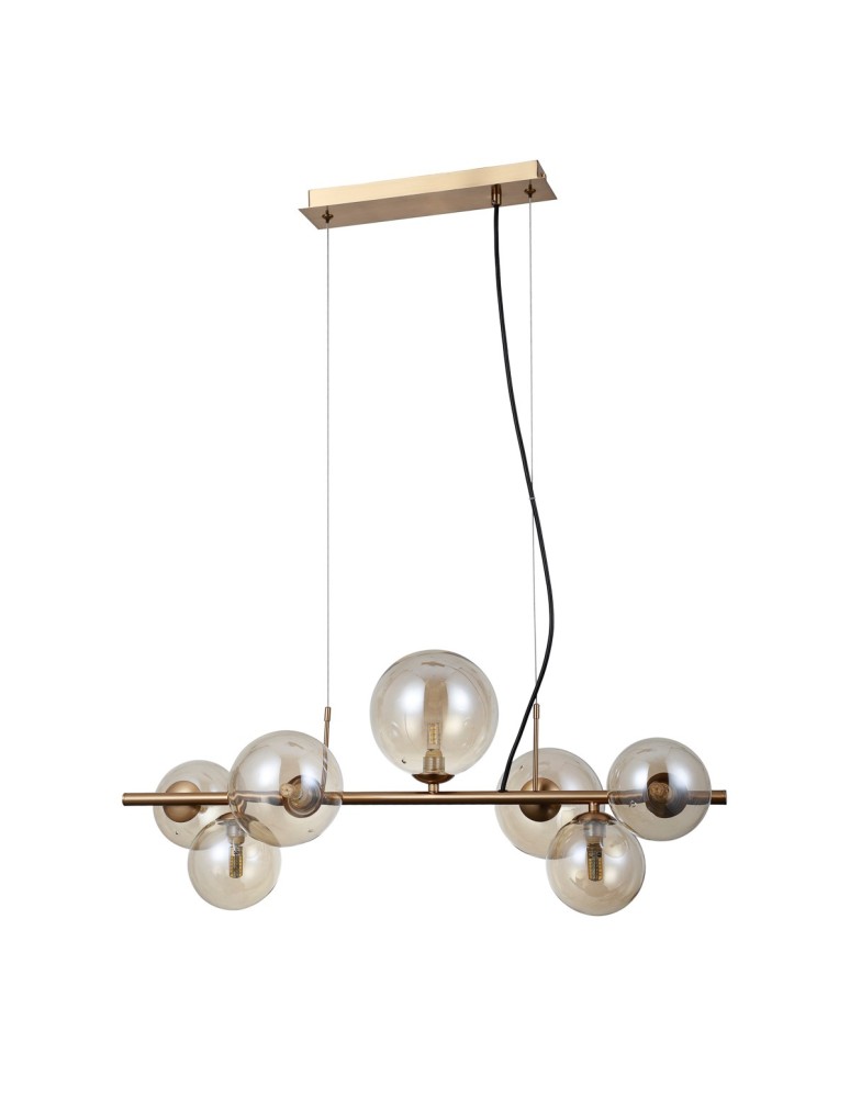 Pendant lamps over the island - Italux Canello Hanging Brass Honey 7xG9 5W PND-406007-7-HBR - product kolory-swiatla.pl 2