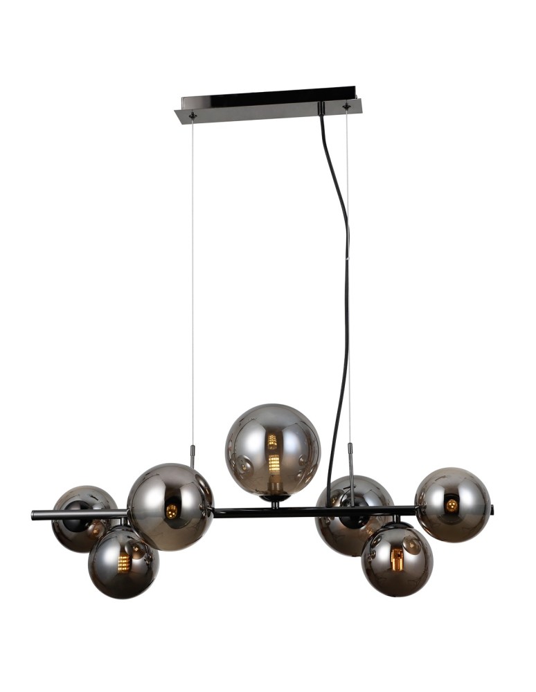 Pendant lamps over the island - Italux Canello Pendant Black Chrome 7xG9 5W PND-406007-7A-BCR - product kolory-swiatla.pl 1