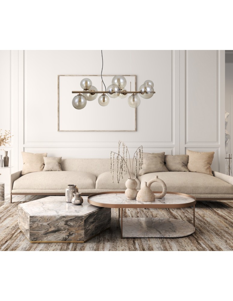 Pendant lamps over the island - Italux Canello Hanging Brass Honey 10xG9 5W PND-406007-10-HBR - product kolory-swiatla.pl 3
