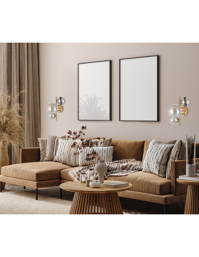 Wall lamps spheres - Italux Canello Wall lamp Honey brass 3xG9 5W WL-406007-3-HBR - product kolory-swiatla.pl 3