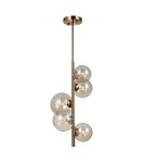 Pendant lamps spheres - Italux Canello Honey Brass Pendant 5xG9 5W PND-406007-V5-HBR - product 1