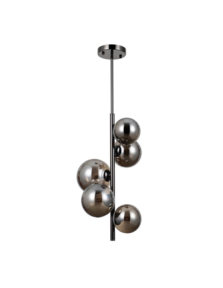 Pendant lamps spheres - Italux Canello Pendant Black Chrome 5xG9 5W PND-406007-V5A-BCR - product kolory-swiatla.pl 2