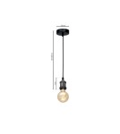 Pendant lamps bulbs - Milagro EDISON pendant lamp Black 1xE27 MLP6515 - product 9