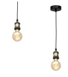 Pendant lamps bulbs - Milagro EDISON pendant lamp Black/MOSCOW 1xE27 MLP6516 - product 1