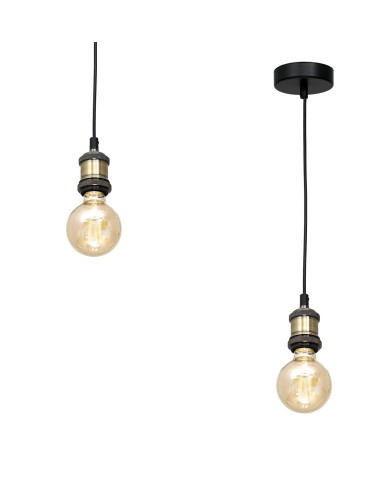 Milagro EDISON pendant lamp Black/MOSCOW 1xE27 MLP6516