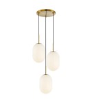 Triple pendant lamps - Milagro ALIAS GOLD pendant lamp 3xE14 circle ML0315 - product 1
