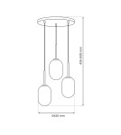 Triple pendant lamps - Milagro ALIAS GOLD pendant lamp 3xE14 circle ML0315 - product 5