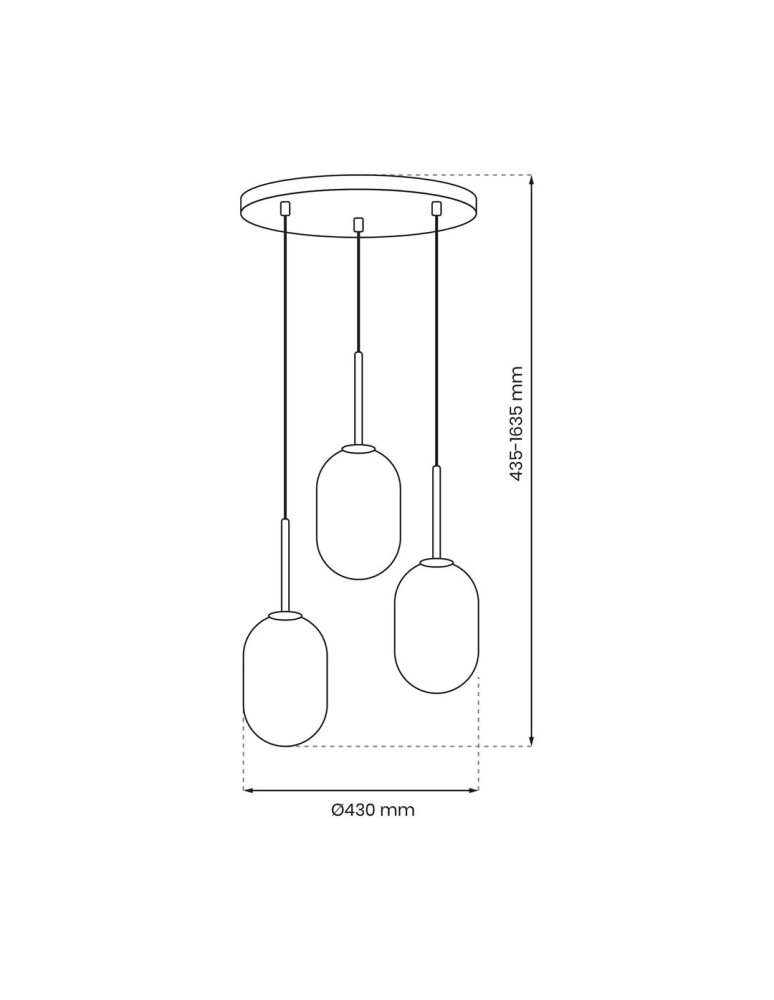 Triple pendant lamps - Milagro ALIAS GOLD pendant lamp 3xE14 circle ML0315 - product kolory-swiatla.pl 5