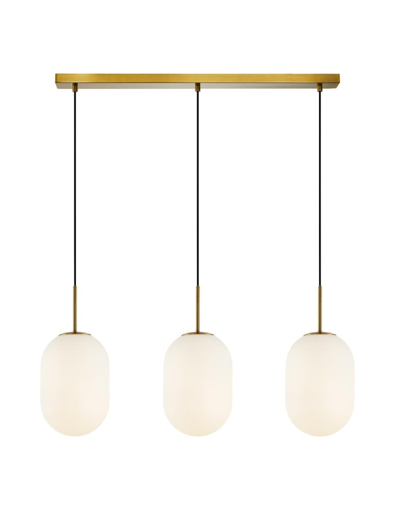 Pendant lamps on a strip - Milagro ALIAS GOLD 3xE14 pendant lamp ML0316 - product kolory-swiatla.pl 1