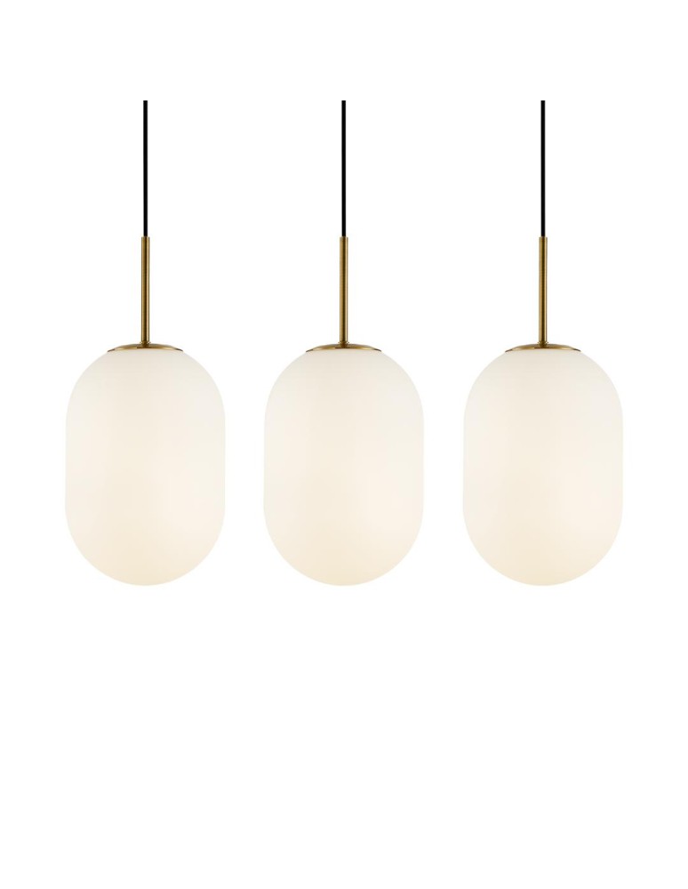 Pendant lamps on a strip - Milagro ALIAS GOLD 3xE14 pendant lamp ML0316 - product kolory-swiatla.pl 2