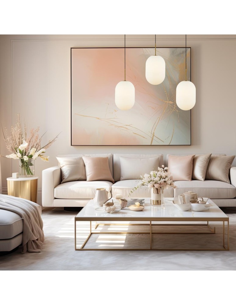 Pendant lamps on a strip - Milagro ALIAS GOLD 3xE14 pendant lamp ML0316 - product kolory-swiatla.pl 3