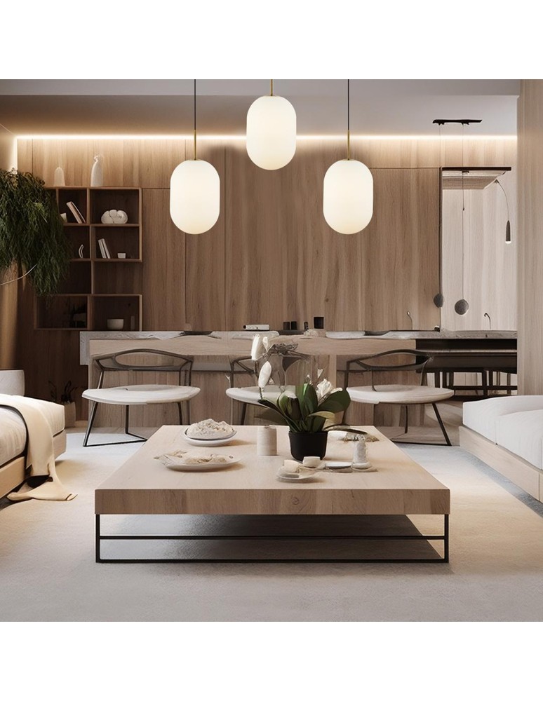 Pendant lamps on a strip - Milagro ALIAS GOLD 3xE14 pendant lamp ML0316 - product kolory-swiatla.pl 4