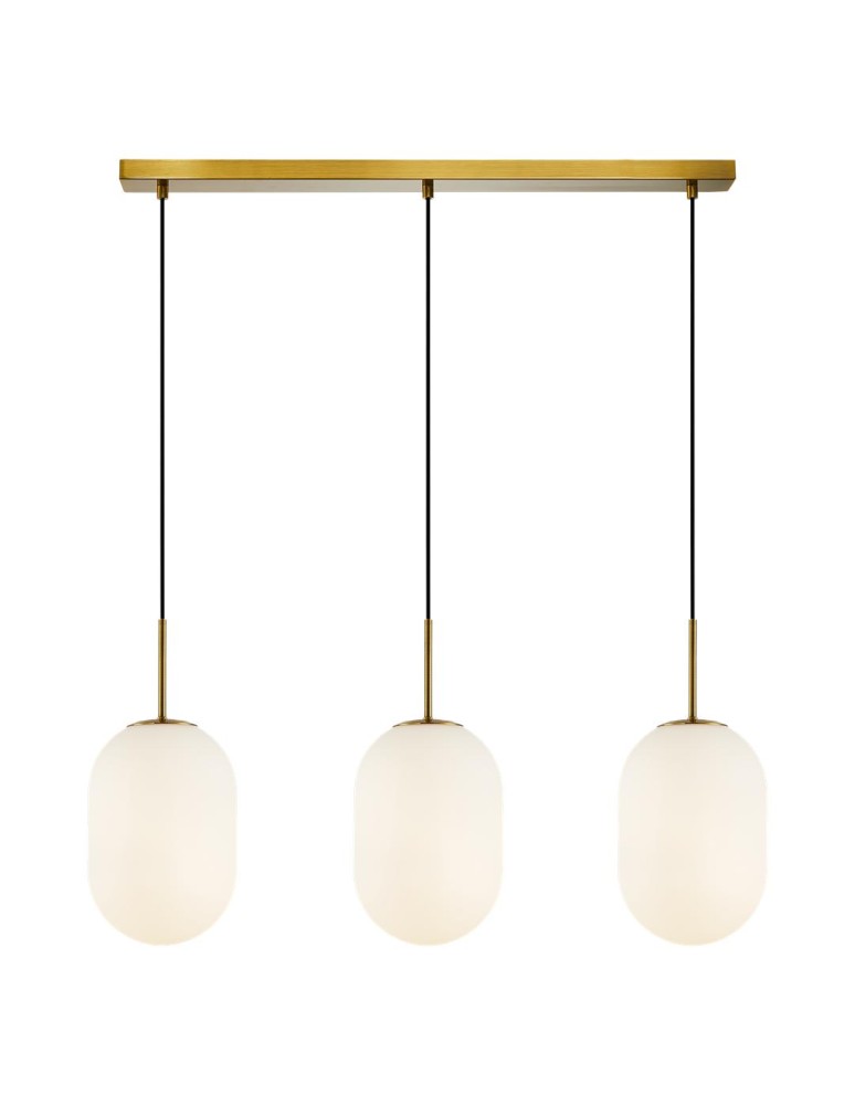 Pendant lamps on a strip - Milagro ALIAS GOLD 3xE14 pendant lamp ML0316 - product kolory-swiatla.pl 6
