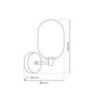 Wall lamps spheres - Milagro Wall lamp ALIAS GOLD 1xE14 ML0319 - product 5