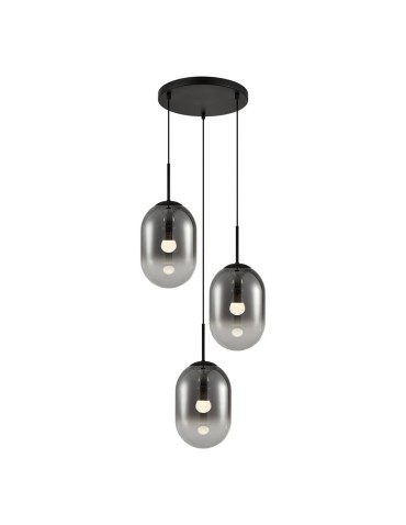 Milagro ALIAS BLACK pendant lamp 3xE14 circle ML0320