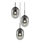 Triple pendant lamps - Milagro ALIAS BLACK pendant lamp 3xE14 circle ML0320 - product 2