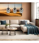 Pendant lamps on a strip - Milagro ALIAS BLACK 3xE14 pendant lamp ML0321 - product 3