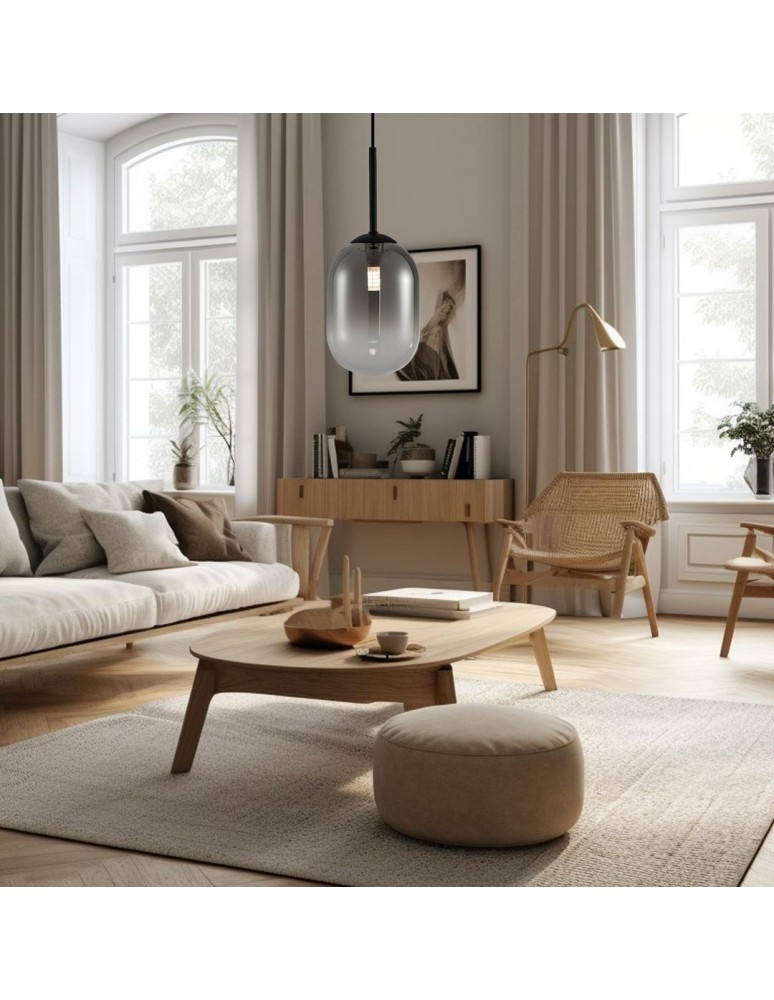 Pendant lamps spheres - Milagro Pendant lamp ALIAS BLACK 1xE14 fi 120 ML0322 - product kolory-swiatla.pl 3