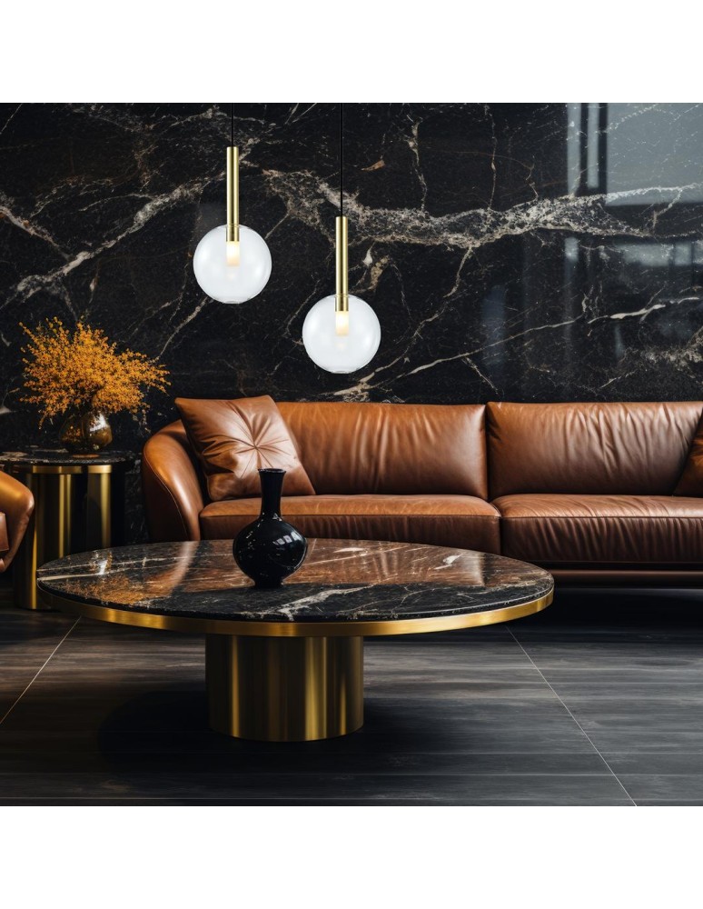 Pendant lamps spheres - Milagro NIKO GOLD pendant lamp 1xG9 fi 200 ML0328 - product kolory-swiatla.pl 3