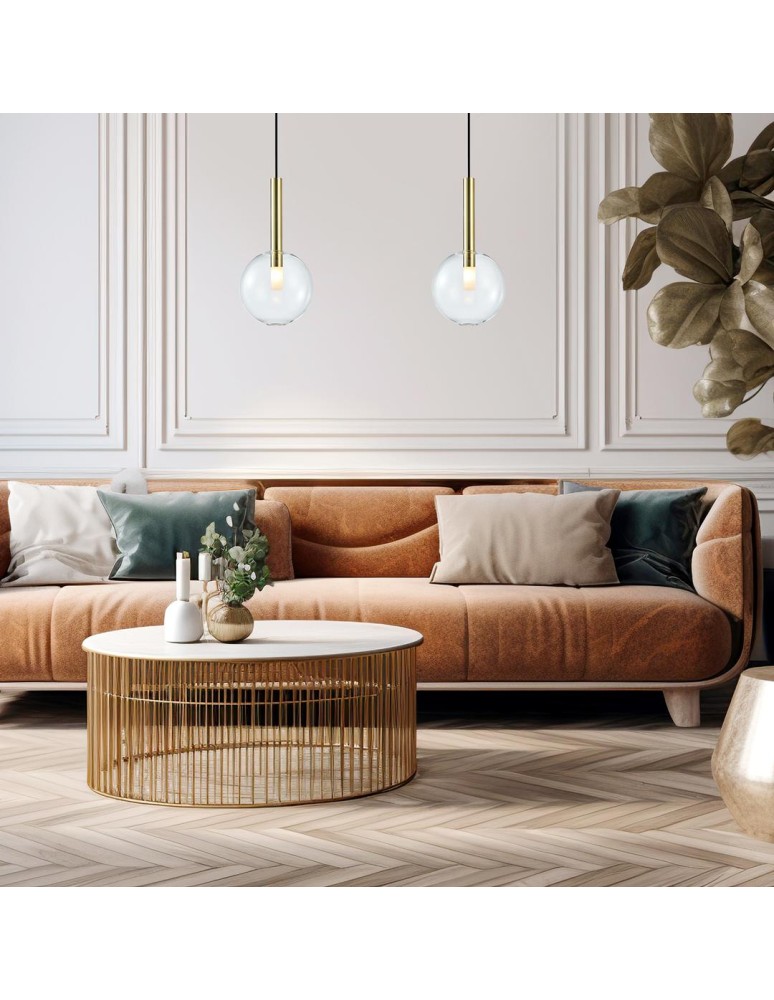 Pendant lamps spheres - Milagro NIKO GOLD pendant lamp 1xG9 fi 200 ML0328 - product kolory-swiatla.pl 4