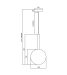 Pendant lamps spheres - Milagro NIKO GOLD pendant lamp 1xG9 fi 200 ML0328 - product 5