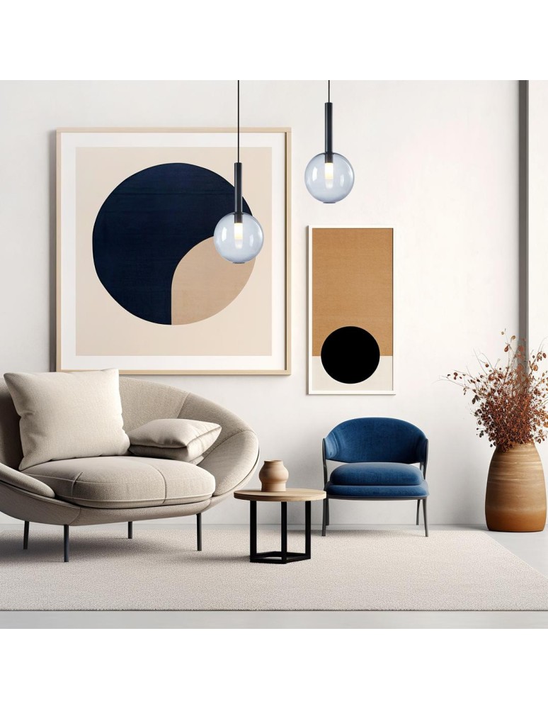 Pendant lamps spheres - Milagro NIKO BLACK pendant lamp 1xG9 fi 200 ML0329 - product kolory-swiatla.pl 4