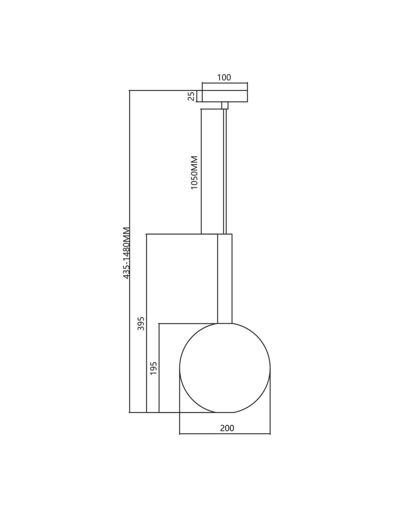Pendant lamps spheres - Milagro NIKO BLACK pendant lamp 1xG9 fi 200 ML0329 - product kolory-swiatla.pl 5